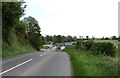 Farm buildings and houses on a bend in the Kingsmill Road