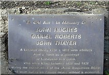 SH5571 : Commemorative plaque, Church Island by Christopher Hall