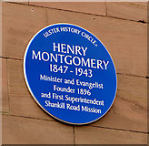 J3274 : Rev Henry Montgomery plaque, Belfast by Albert Bridge