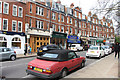 Shops and flats on South End Road, Hampstead