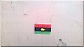 TQ3265 : Half a Yellow Sun: "Free Biafra" sticker on communications junction box near East Croydon station by Christopher Hilton