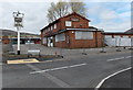 The Yew Tree boarded up and fenced off, Cwmbran