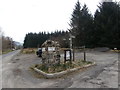 Crossroads & signpost at Tweedsmuir