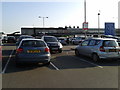 Car park and buildings at Leicester Forest East Services, southbound