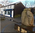 Workmen sculpture in High Street, Rhymney