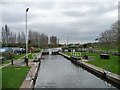 Top gates opening, Long Sandall lock