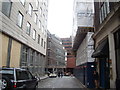 View down Pudding Lane from Eastcheap