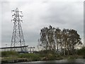 Pylon and sub-station on the south bank