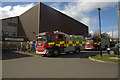 Fire engines outside Blairgowrie Recreation Centre