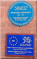 Two blue plaques, Gilfach Goch Community & Recreation Centre