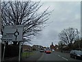 Roundabout ahead on Meliden Road, Prestatyn, Clwyd