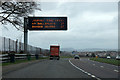 Information board on the A9 at Lamberkine