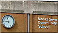 School clock, Monkstown, Newtownabbey
