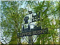 The village sign for Upper Bush