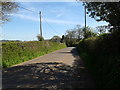 Road heading south towards Nunnington Park farm