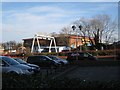 Gantry on the Redditch Ringway, Redditch town centre