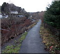 Riverside footpath north of the B4257 in Rhymney