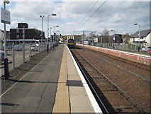 NS8843 : Lanark railway station, Lanarkshire by Nigel Thompson