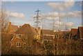 Houses and pylon, Didcot