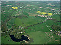 Tabley Hall moat from the air