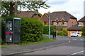 Telephone box on the corner of Meadowsweet Way