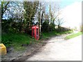 Phone box and lane, Westhope