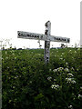 TM4295 : Roadsign on Pound Lane by Geographer