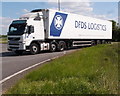 DFDS Logistics east bound on the A605