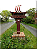 TM4593 : Aldeby Village sign by Geographer