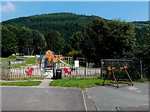 SO2872 : Offa's Dyke Centre play area, Knighton by Jaggery