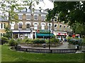 Shops and green space on Grosvenor Avenue