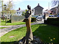 Statue of Sabrina in Llanidloes beside the river