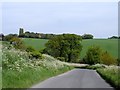 Lane from Hawkenden descends hill