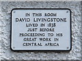 Plaque on Livingstone Cottages, High Street, Chipping Ongar (2)