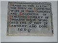 St. John the Baptist, Broadwindsor: memorial (c)