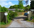 Entrance on the A339 for Warren Farm House