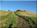 SK1283 : Mam Tor the way ahead is stony 1-Castleton, Derbyshire by Martin Richard Phelan