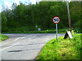 Junction of minor road with the A339 by Wadgett