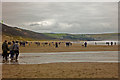 SS4543 : Woolacombe beach, New Years day, 2008 by Roger A Smith