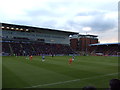 TQ3786 : Visiting supporters view, Brisbane Road, Leyton Orient F.C. by Richard Humphrey