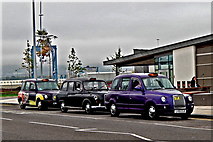 J3575 : Belfast - Titanic Belfast - Three Taxis near Front Entrance by Suzanne Mischyshyn
