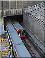 TQ3082 : Tube trains, King's Cross by Paul Harrop