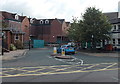 One-way traffic along Roushill, Shrewsbury 