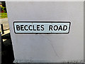 TM4888 : Beccles Road sign by Geographer