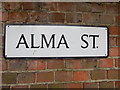 Alma Street sign