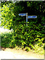 TM4388 : Cycle Route signs off Cucumber Lane by Geographer