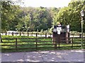 Old Halt road sign at Downs Mill Farm car park