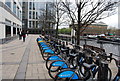 Barclays bike hire, West India Docks