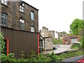 Factory yard and buildings on Albion Road, New Mills