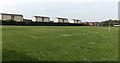 Football pitches in Lysaghts Park, Newport